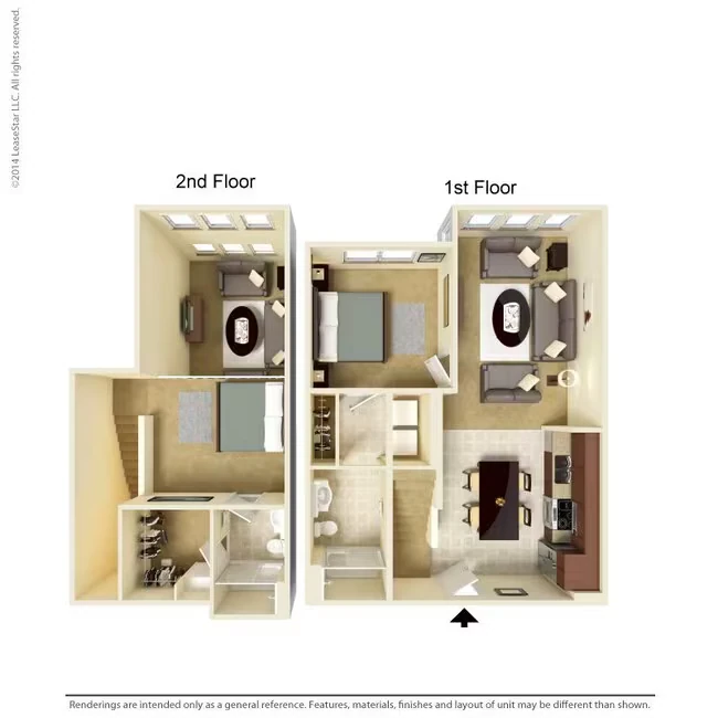 2 Bedroom - B7 1337 floor plan